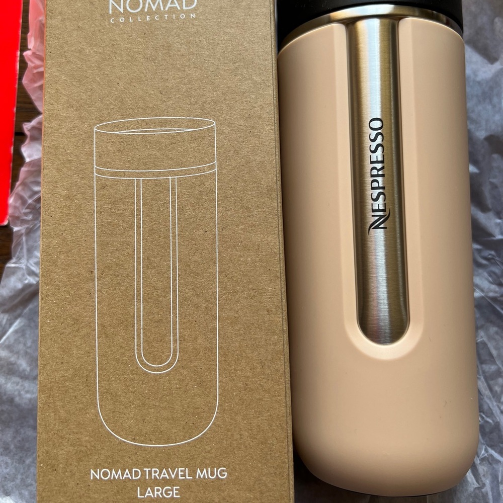 Nespresso Nomad Large Travel Mug 18 oz Warm Beige